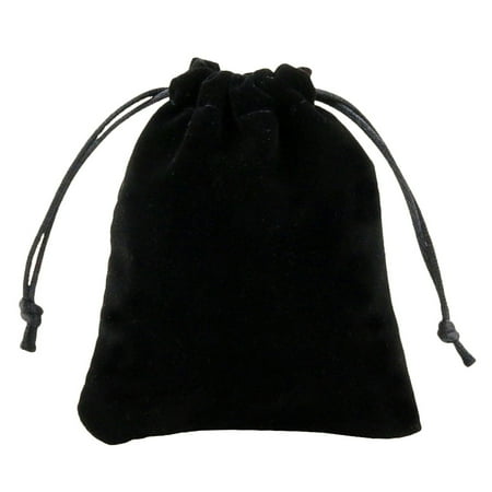 KABOER Best 10 Pack Wholesale Promotion - Black Velvet Cloth Jewelry Pouches / Drawstring Bags
