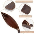 thumbnail image 6 of Crazy Horse Cowhide Leather Pencil Case Rectangular Vintage Pen Bag with Zipper Closure Real Leather Pencil Pouch Genuine Leather Fountain Pen Holder, 6 of 9