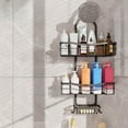 thumbnail image 5 of FeiFu Bathroom Shelf Wall-Mounted Over Toilet Storage Rack Shower Organizer for Toiletries Shampoo Conditioner Towels Space-Saving Bathroom Accessories Rustproof Bath Shelving, 5 of 5