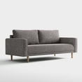 thumbnail image 2 of Furniture of America Doux Gray MCM Custom Boucle Upholstered Fabric Welt Trim Sofa Living Room Couch, 2 of 6