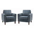 thumbnail image 4 of HULALA HOME Ganymedes Comfy Accent Club Chair with Wood Base Set of 2 by  NAVY, 4 of 5