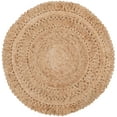 thumbnail image 2 of SAFAVIEH Natural Fiber Rodina Geometric Braided Jute Area Rug, Natural, 3' x 3' Round, 2 of 6