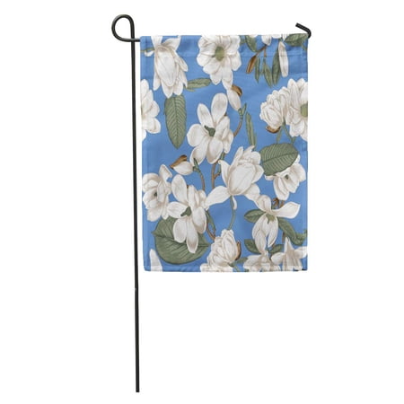 SIDONKU Brown Magnolias Flowers Botany Spring Blooming Trees Vegetable Pattern Garden Garden Flag Decorative Flag House Banner 12x18 inch
