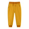 thumbnail image 5 of Toddler 3-4 Years Boys Quick Dry Cargo Pants Hiking Pants Lightweight Joggers Pants Sweatpants 6-12 Months 12-24 Months 2T 3T 4T 5T 6T 7T 8T 9T Children Yellow Casual Daily Play Trousers, 5 of 5