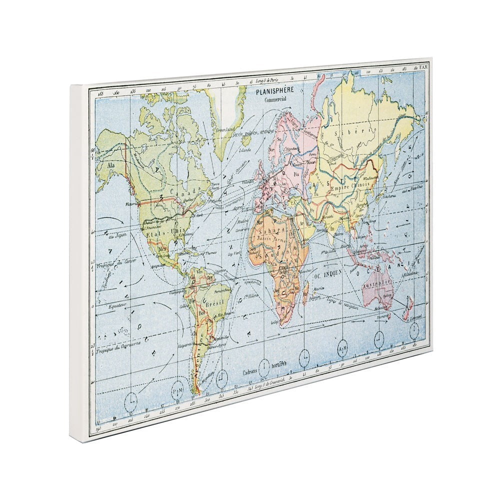Trademark Art 'Map of Principal World Trade Routes, 1912' Canvas Art