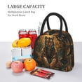thumbnail image 5 of Xecao Tiger In The Fallen Leaf Forest Lunch Bag , an insulated, reusable tote bag perfect for adults of all genders, ideal for work, office, picnics and beach trips, 5 of 6