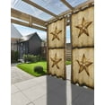 thumbnail image 3 of nqOlkjepod Outdoor Curtains for Patio Waterproof, Texas Star Country Outdoor Privacy Panels Grommet, Western Stars Retro Blackout Outside Curtains for Porch/Cabana/Pergola/Gazebo 54"x95", 1 Panel, 3 of 8