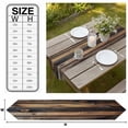 thumbnail image 3 of Black Brown Board Table Runner Linen Burlap Table Runner 72 Inches Long Vintage Chic Shabby Wooden Grain Dresser Scarves for Kitchen Island Coffee Dining Party Wedding Banquet Holiday Decor 14"x72", 3 of 8