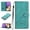 Green, variant on for Samsung Galaxy A05 Case Wallet, Women Flip Folio Cover with Embossed PU Leather Stand & Credit Card Holders Slots Wrist Strap Magnetic Protective Slim Phone Case for A05, Brown