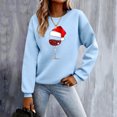 thumbnail image 2 of Kaemgyyd Womens Casual Winter Warm Sweatshirt Casual Loose Sherpa Lined Pullover Christmas Print Fall Fashion Clothing, 2 of 4