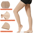 thumbnail image 3 of 1 Paire de Manchons de Compression pour Cuisse 20-30 MmHg Bas de Compression Hauts avec Bande en Silicone Type1-Noir m, 3 of 6