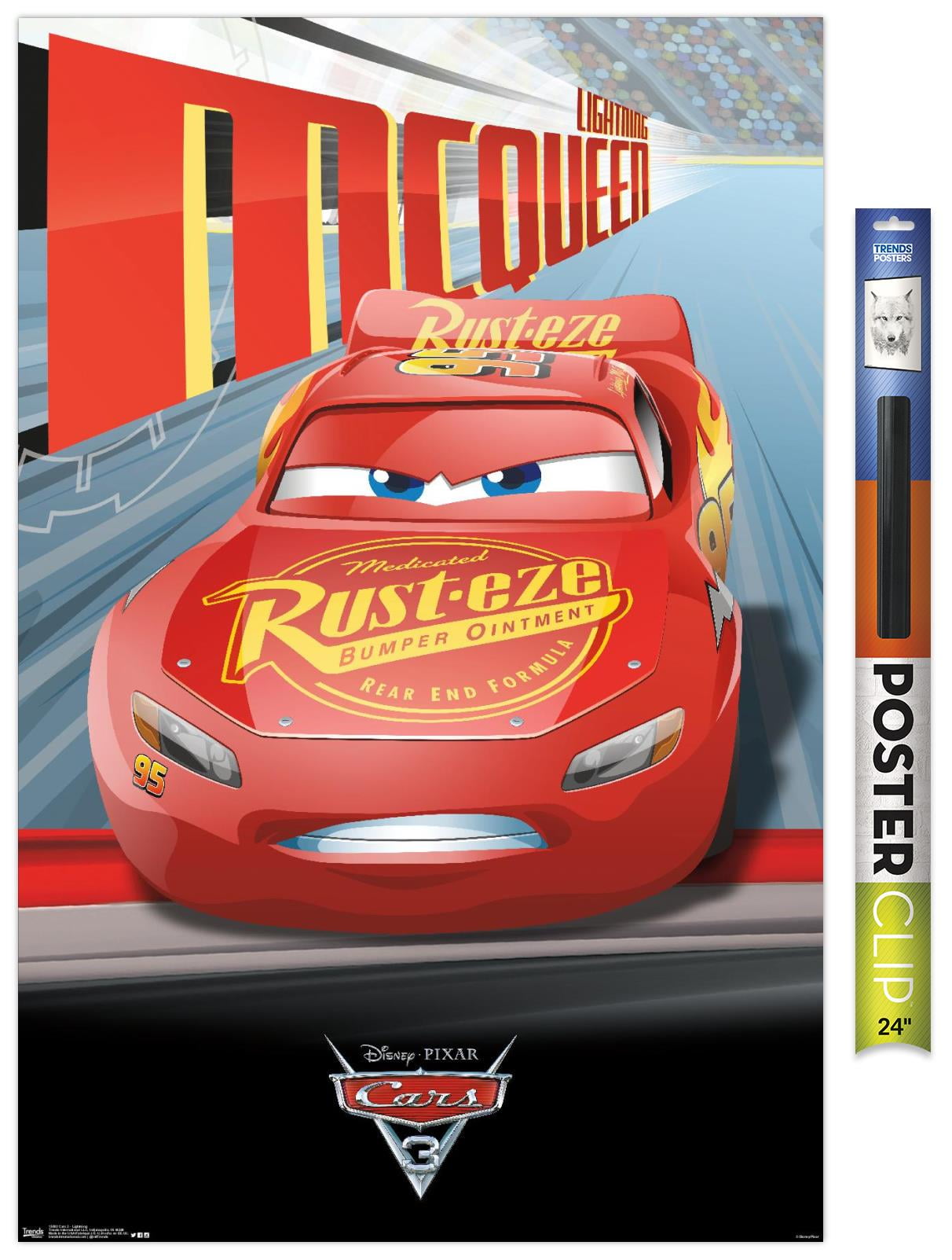 Disney Pixar Cars 3 Lightning Premium Poster And Poster Clip Bundle Walmart Com Walmart Com