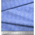 thumbnail image 2 of Soimoi Blue Poly Georgette Fabric Sacred Geometric Print Fabric by the Yard 52 Inch Wide, 2 of 3