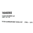 thumbnail image 4 of Triton Boat Side Decal 7604026 | Red Silver Black (Set of 4), 4 of 4