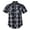 09 Black White Gray, variant on Men's Western Shirt Cowboy Plaid Country Pearl Snap Button Short Sleeve Two Pockets Work Shirts 09 Black White Gray X-Large