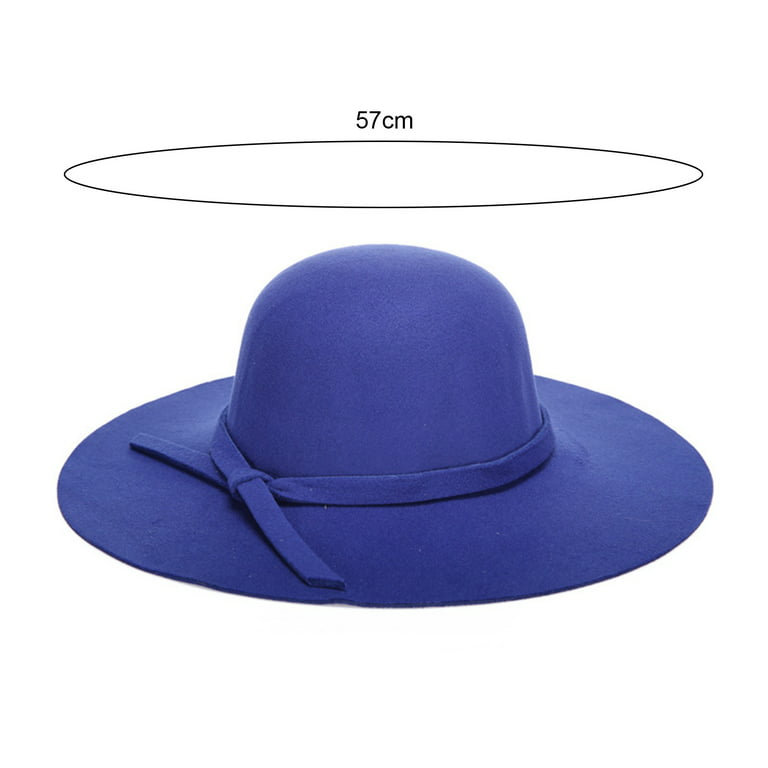 Women Prom Hat Vintage Style Retro Sweet Elegant Easy to Match Classic  Portable Wide Brim Round Shape Felt Hat Gift 