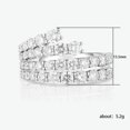 thumbnail image 2 of EOEMY Women 925 Silver Filled Ring Cubic Zircon Jewelry Wedding Gift Ring Sz 6-10-8, 2 of 5