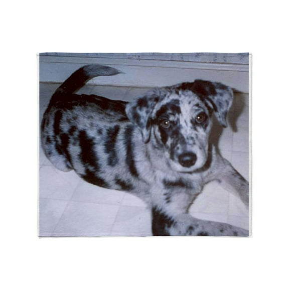 CafePress - Puppy Blue Merle Catahoula Leopard Dog Plush Fleec - Soft Fleece Throw Blanket, 50"x60" for All Ages