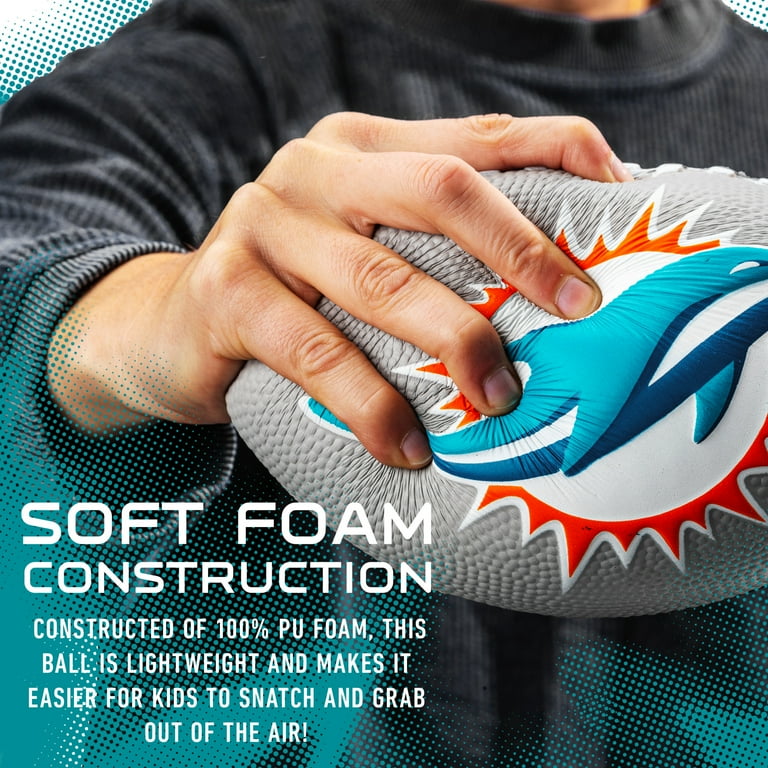 Franklin Sports NFL Miami Dolphins Football - Kids Foam Football