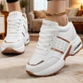 thumbnail image 4 of Women's Platform Sneakers Wedges  Lace Up Shoes Increase Fashion Sneakers for Womens Girls, 4 of 6