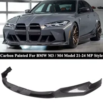 For BMW G80 M3 G82 G83 M4 2021-2024 MP Style Carbon Look Front Bumper Lip Splitter