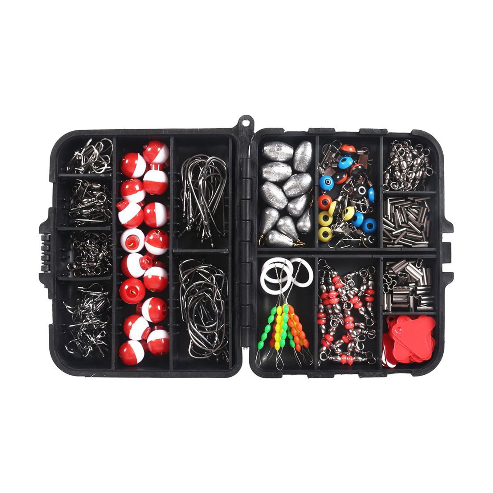 273PCS Fishing Accessories Kit with Fishing Pliers, Hook Remover Tool, Swivels, Hooks, Weights & Floats, Saltwater Freshwater Fishing Gear Set