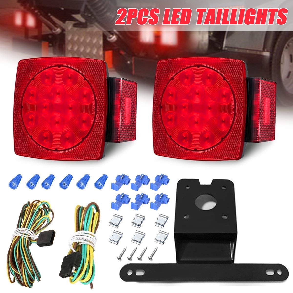 Led Boat Trailer Lights Kit Submersible Tail Light Running
