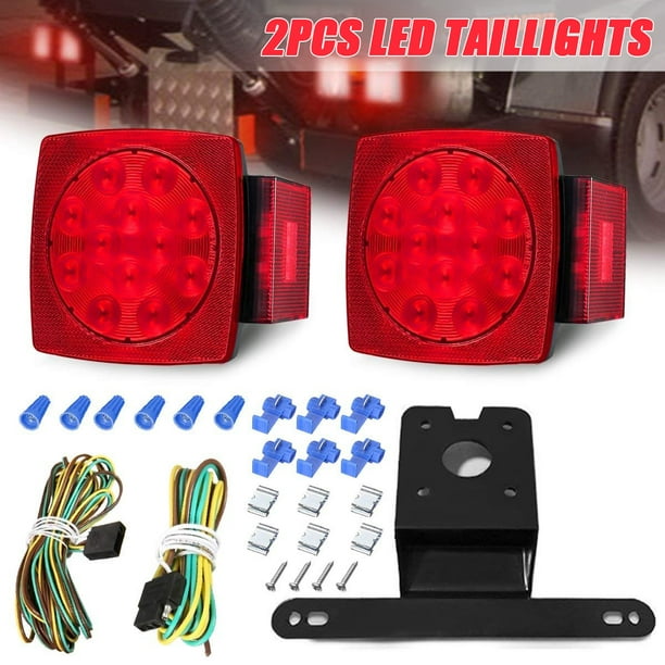 Led Boat Trailer Lights Kit Submersible Tail Light Running Stop Turn Signal Brake Marker Reversing Backup Light For Truck Rv Van Marine Picku Walmart Com