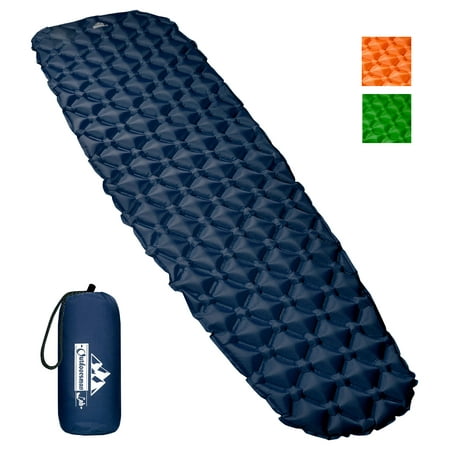Outdoorsman Lab Inflatable Sleeping Pad Ultra-Compact For Backpacking, Camping,