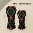 thumbnail image 2 of Golf Head Covers for Woods and Driver Waterproof Leather Golf Club Head Covers for Women Men Golf Driver Fairway Wood Headcover Dark Green Tartan Design, 2 of 7