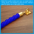 thumbnail image 5 of Uxcell Stanchion Rope 1.5m/5Ft Twisted Barrier Rope with Snap Hooks for Queue Crowd Control, Blue Golden, 5 of 7