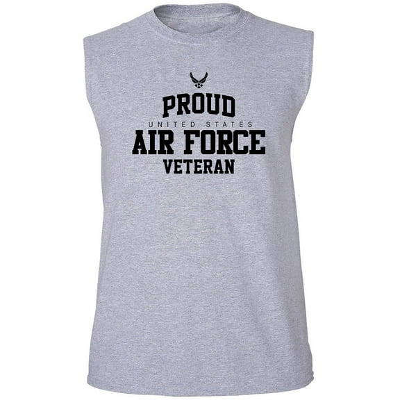 Proud Air Force VETERAN Adult Sleeveless Tee