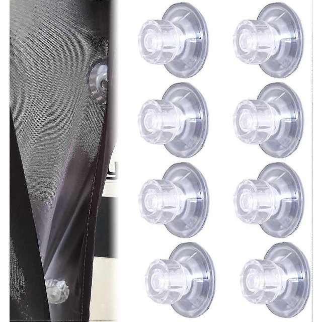 High-Grip Suction Cups 45mm 8 Pack Clear PVC Pads for Kampa AIR Awnings, Caravan Accessories