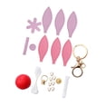 thumbnail image 1 of Rongfmy DIY Sewing Keychain Kit Colorful Car Key Chain Party Favors Bag Charm Making Pink and Purple, 1 of 8