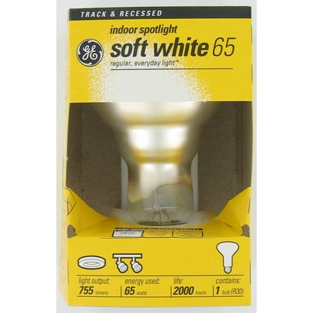 GE 65-Watt Soft White R30 Spotlight, 1-Pack