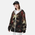 thumbnail image 3 of Fotbe Classical Rose Crown Skull Chaqueta con Protección Solar UPF 50+ para Hombre y Mujer, Camisa con Capucha y Bolsillos-Medium, 3 of 7