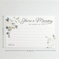 thumbnail image 4 of 50 Pack Share a Memory Cards for Celebration of Life, Graduation Party – Perfect for Memorial Services, Wedding Memory Boxes, and Personalized Note Keepsakes (White Floral), 4 of 4