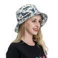 thumbnail image 6 of Pofeuu Underwater Animals 1 Print Bucket Hat for Women Men Reflective Bucket Hats Beach Summer Sun Hat Travel Fisherman Cap, 6 of 6