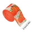 thumbnail image 3 of Homemoh 10 Yards Fall Pumpkin Wired Edge Ribbons Pumpkin Plaid Printed Fabric Ribbon Autumn Orange Burlap Ribbon for Thanksgiving Day Decoration Gift Wrapping Wreath Bow Making, 3 of 6