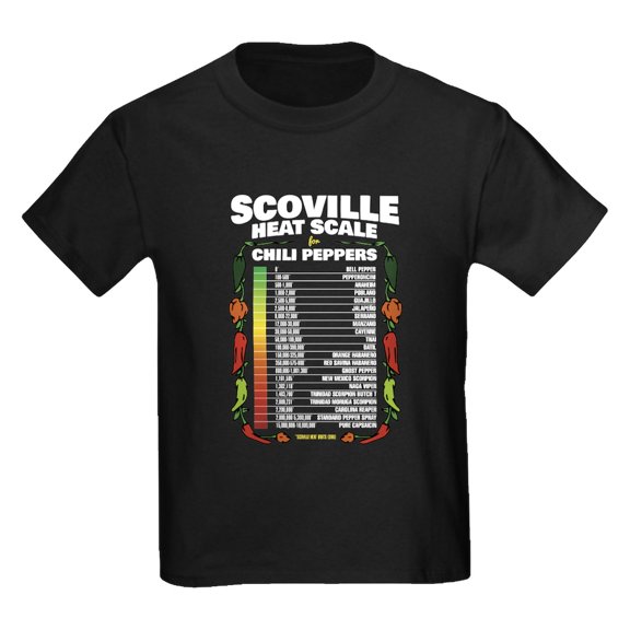 CafePress - Scoville Heat Scale Kids Dark T Shirt - Dark T-Shirt Kids XS-XL