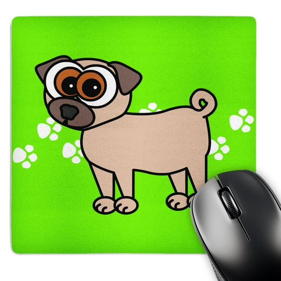 3dRose, Tan Pug and Paw prints , MousePad