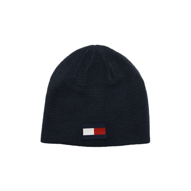 Gorro Tommy Hilfiger reversible para niños, azul marino, talla única