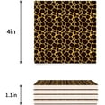 thumbnail image 3 of RYLABLUE Leopard Print Set of 8 Coaster for Drinks, Absorbent Ceramic Stone Coasters Cup Mat with Cork Base for Home Kitchen Room Coffee Table Bar Decor, 3 of 4