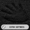 thumbnail image 3 of Bathroom Rugs, 44'' x 24'', Extra Soft Chenille Bath Rugs, Non-Slip, Water Absorbent, Thick Floor Mat with Machine Washable, Plush Microfiber Shaggy Rugs for Shower Bathtubs, Black, 3 of 6