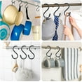 thumbnail image 6 of 12 Pack S Hooks for Hanging, 4 Inch Vinyl Coated S Hooks Heavy Duty, Steel Metal Rubber Coated Closet S Hooks for Hanging Plants Basket Jeans Clothes Bags Jewelry Towels Pot Pan Cups, 6 of 7