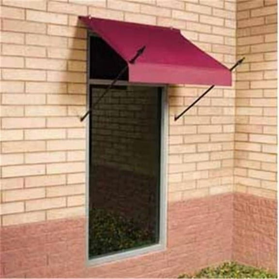 IDM Worldwide  Modern Designer Awning Burgundy 4 ft.