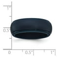 thumbnail image 2 of Silicone Navy Blue 8mm Ridged Edge Band Size 10 Ring for Women and Men, 2 of 2