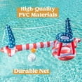 thumbnail image 6 of Joyfy Inflatable Pool Floats Set American Flag Volleyball Net & Basketball Hoops, Summer Swimming Pool Game Toy for Adults & Kids, 6 of 8