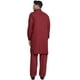SKAVIJ Hommes Kurta Pyjama Mis Pathani Style Indien Robe Décontractée Red L – image 2 sur 6