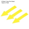 thumbnail image 3 of Uxcell 8x2" Arrow Sticker Directional Sign Adhesive Removable Floor Decal Yellow 4Set / 12Pieces, 3 of 6